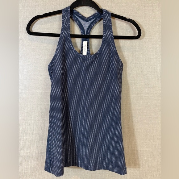 Lululemon Cool Racerback II Luon Pacific Pointe Jacquard True Navy Onyx Blue - Picture 6 of 10